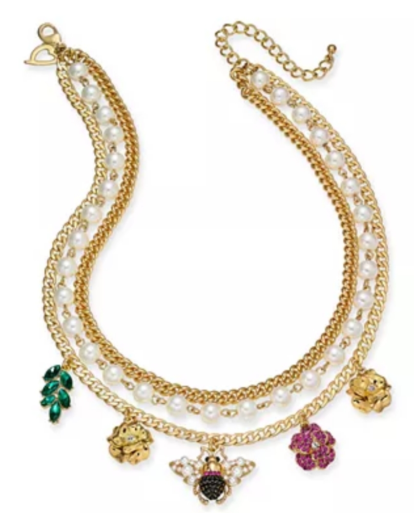 Thalia Sodi Bee Gold Toned Charm Necklace